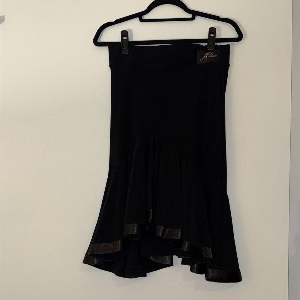 Elegant Black Flared Skirt Latin (Dance practice wear) Ballroom